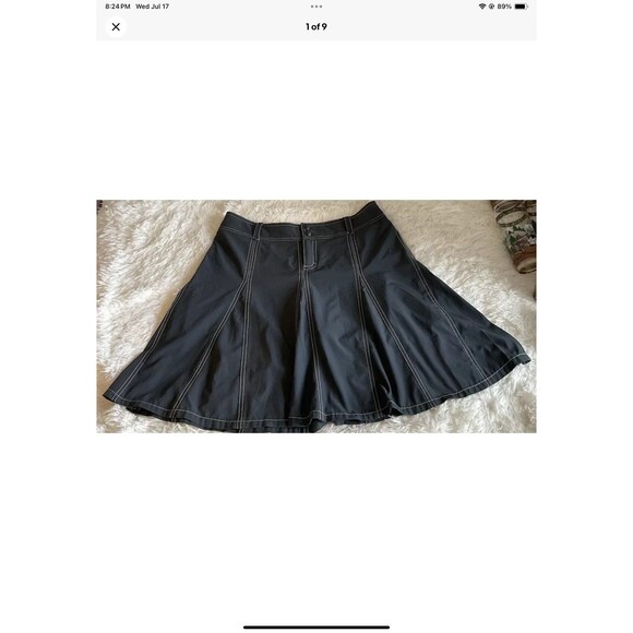 Athleta Whatever Gray  Skort/Skirt A-Line Flared Skirt Tennis Athleisure Size 8 - Picture 1 of 9